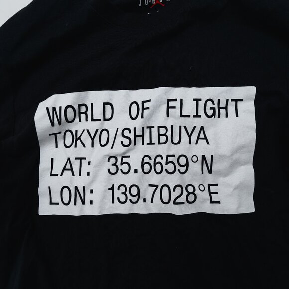 Air Jordan World of Flight Tokyo Men's 2XL Long Sleeve T-Shirt Black - NEW OG - Picture 3 of 9